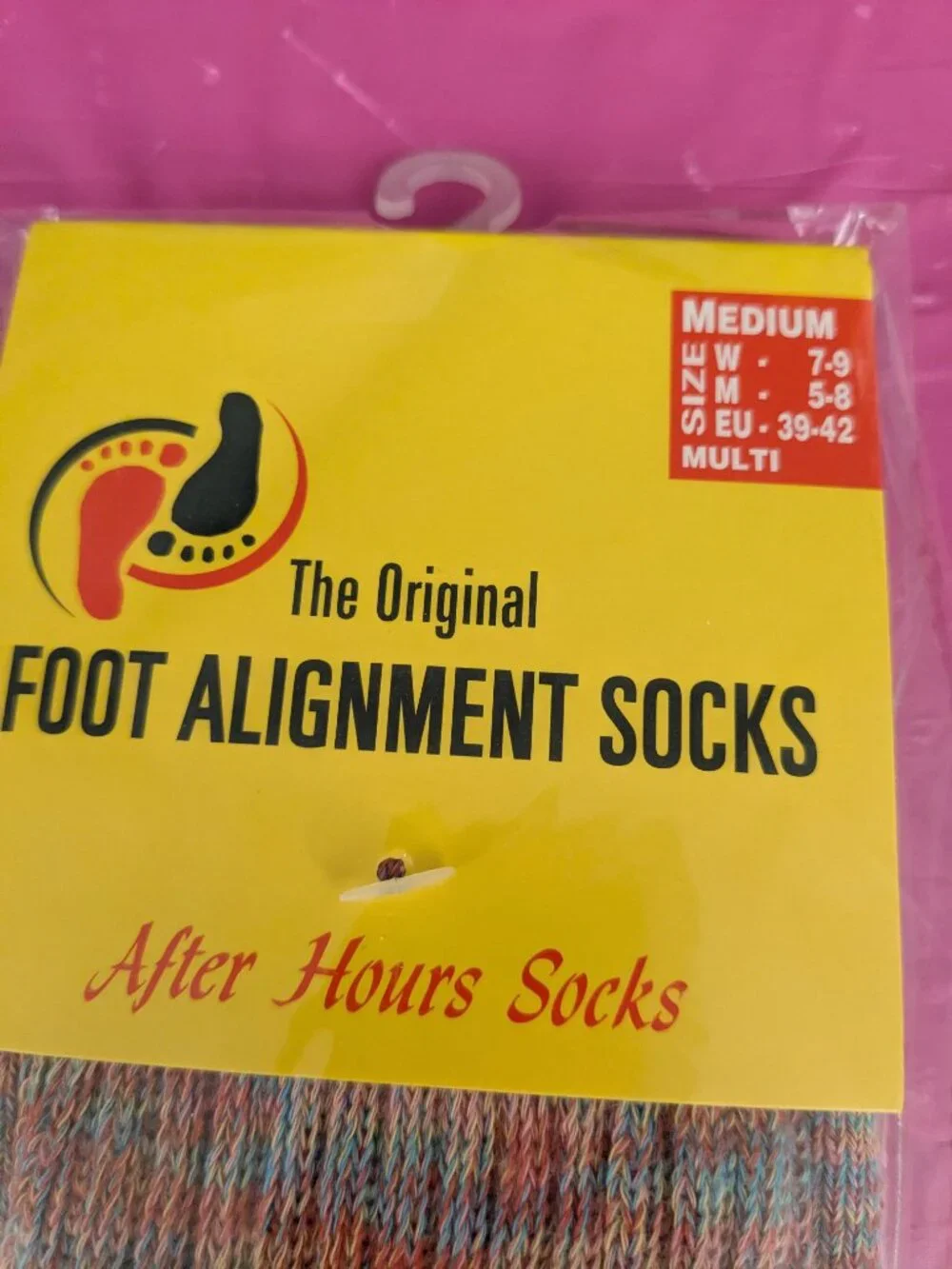 NEW Original Foot Alignment Socks Medium Men 5-8 Women 7-9 EU 39-42 Happy Feet
